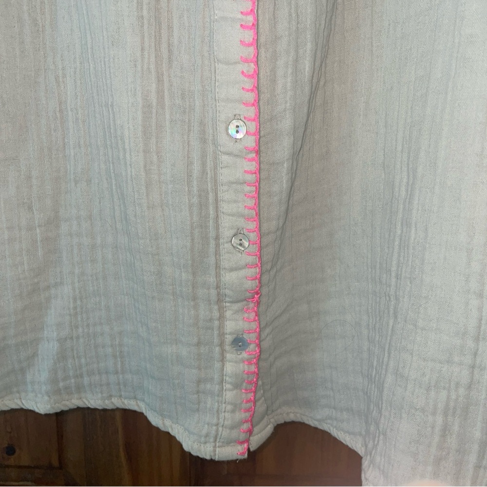 NATURAL LIFE Cream Dress with Pink Trim - Picture 5 of 9